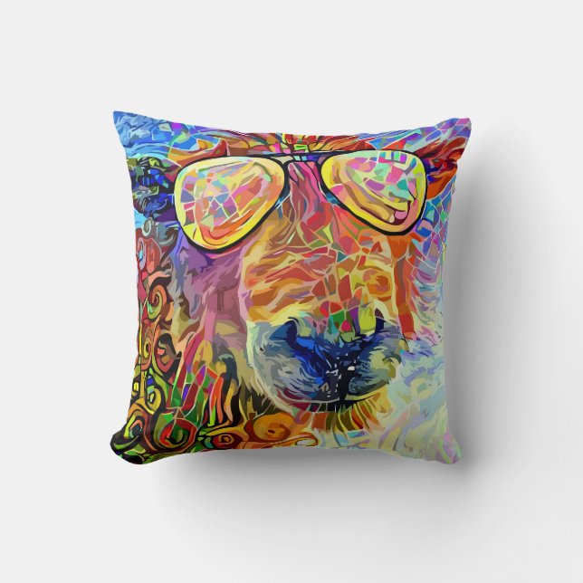 Chic Sheep Throw Pillow (Front)