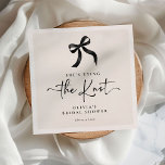 Chic She's Tying the Knot Black Bow Bridal Shower Napkins<br><div class="desc">Add a touch of elegance to your bridal shower with our chic Blush Black Bow "She's Tying the Knot" Bridal Shower Napkins. These high-quality napkins feature an elegant black bow design, perfect for adding a stylish accent to your celebration. Whether you're serving hors d'oeuvres or cake, these napkins are sure...</div>