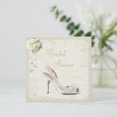 Chic Shoe & Bouquet Bridal Shower Invitation (Standing Front)