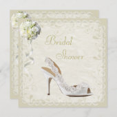 Chic Shoe & Bouquet Bridal Shower Invitation (Front/Back)