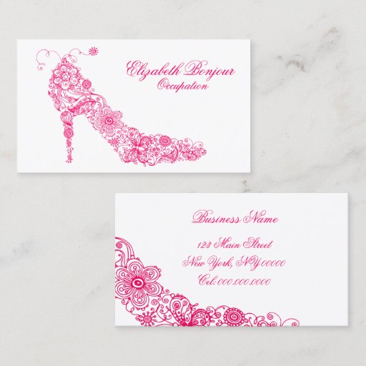 Customizable Chic Shoe ~ Business Card