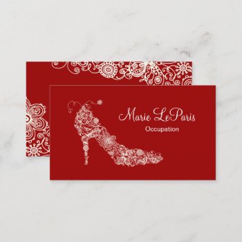 Chic Shoe - Change Color Business Card by galleriaofart at Zazzle