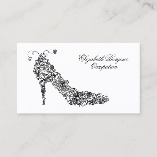 Customizable Chic Shoe Business Card