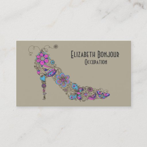 Customizable Chic Shoe ~ Business Card