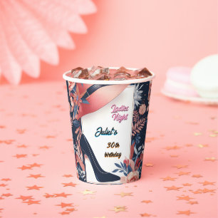 Chic Shoe Stylish Adult Ladies Night 30th Birthday Paper Cups