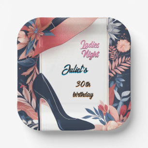 Chic Shoe Stylish Adult Ladies Night 30th Birthday Paper Plates