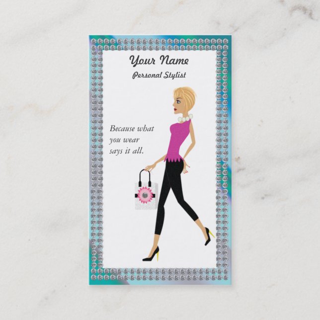 Chic Shopper, Personal Shopper Business Card (Front)