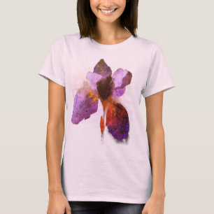 Chic Siberian Iris Flower Painting T-Shirt