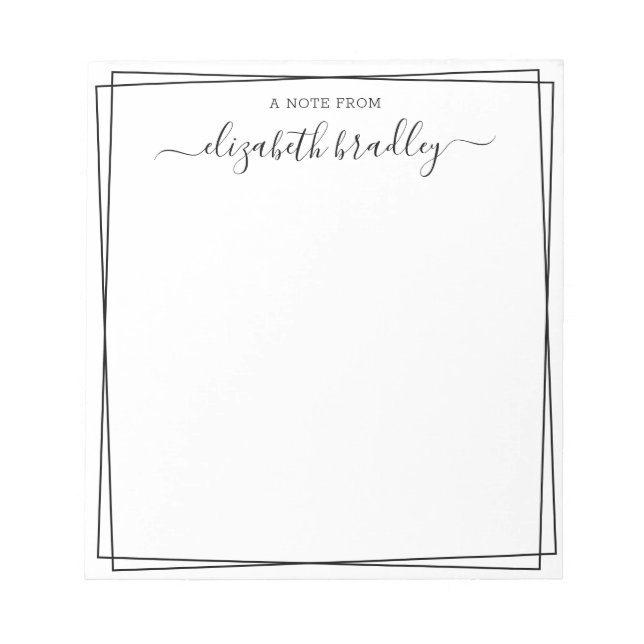 Chic Signature | From The Desk Of Notepad (Front)