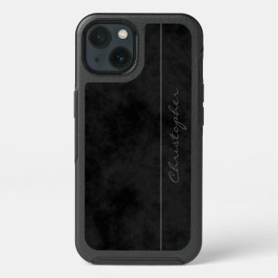 ~ Chic Signature Mottled Black iPhone 13 Case