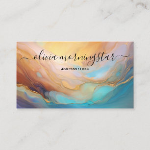 Chic Signature Opalescent Abstract Business Card