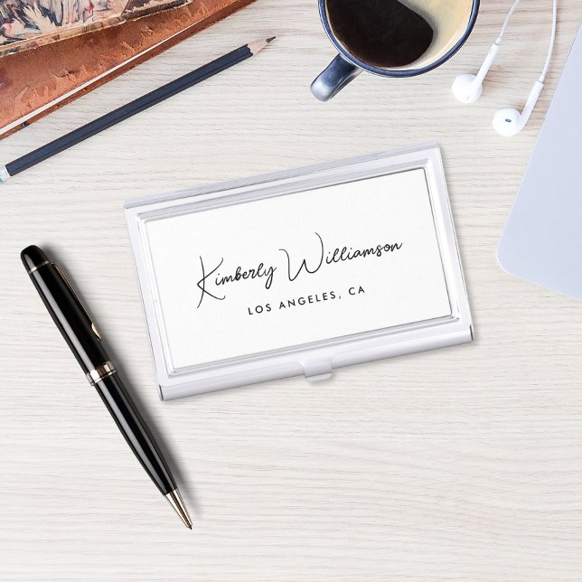 Chic Signature Script Business Card Case (Creator Uploaded)