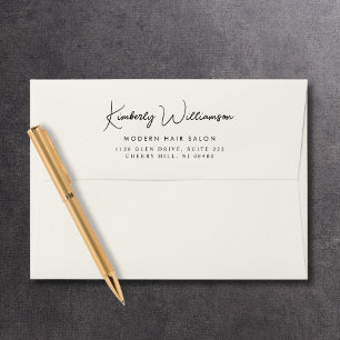 Chic Signature Script Business Return Address Envelope