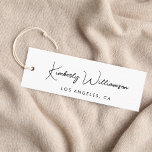 Chic Signature Script Hang Tag<br><div class="desc">Elegant and chic custom clothing,  accessories,  jewelry,  boutique,  etc.,  white label hang tag with a minimalist vibe featuring your name or brand in a stylish signature script. Add additional text below and on the back in simple modern typography.</div>