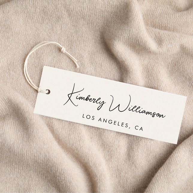Chic Signature Script Label Hang Tag (Empower your name in our signature script as your logo and brand identity)