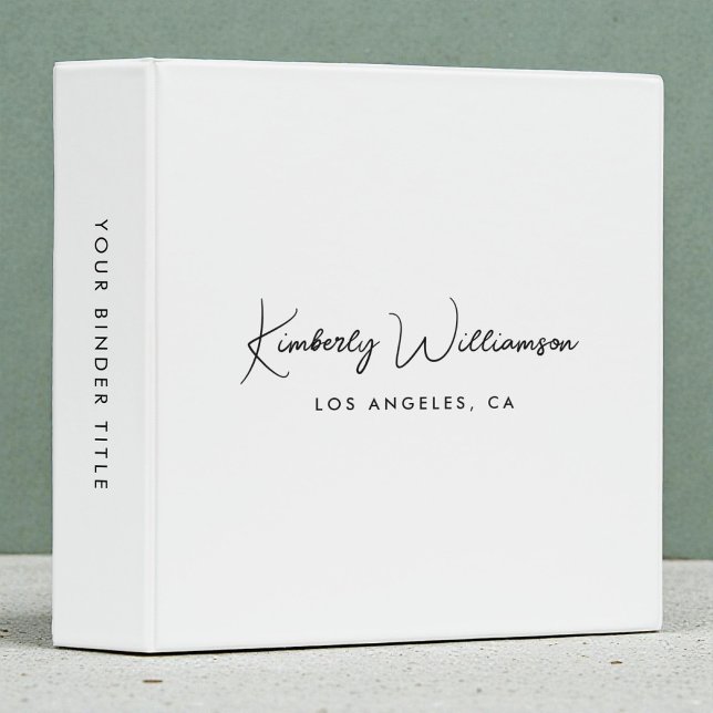 Chic Signature Script Monogram 3 Ring Binder (Creator Uploaded)