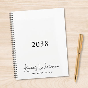 Chic Signature Script Monogram Business Planner