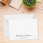 Chic Signature Script Monogram Note Card<br><div class="desc">Chic note card with a minimalist vibe for your personal or business use featuring your name or brand in a stylish signature script and your additional text below in simple modern lettering.</div>