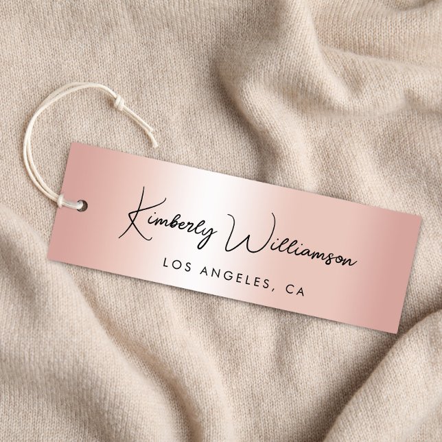 Chic Signature Script Rose Gold Hang Tag (Creator Uploaded)