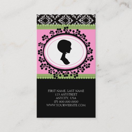 Customizable Chic Silhouette Business Cards