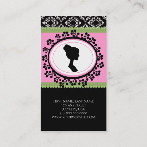 Customizable Chic Silhouette Business Cards