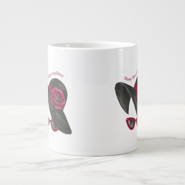 Chic Silhouette Giant Coffee Mug (Front)