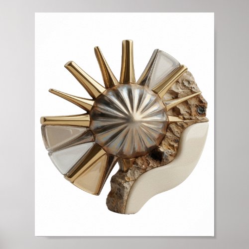Chic Silver ABSTRACT ART Art Print