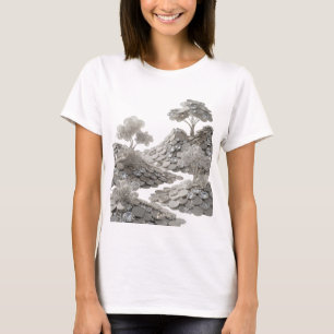 Chic Silver ABSTRACT ART Art Print v2 T-Shirt