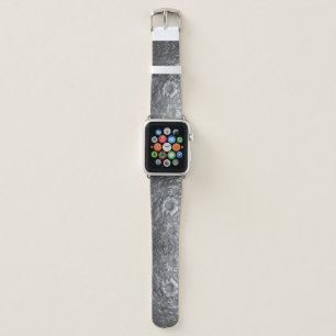 Chic Silver Floral Leather Look Apple Watch  Apple Watch Band