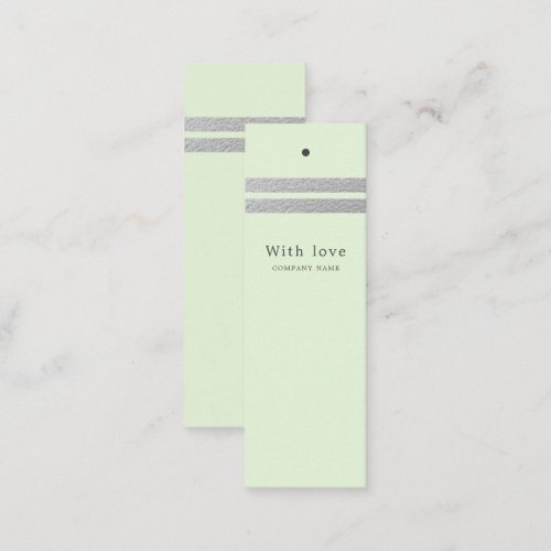 Chic Silver Foil Stripes  Mint Green Gift Tags