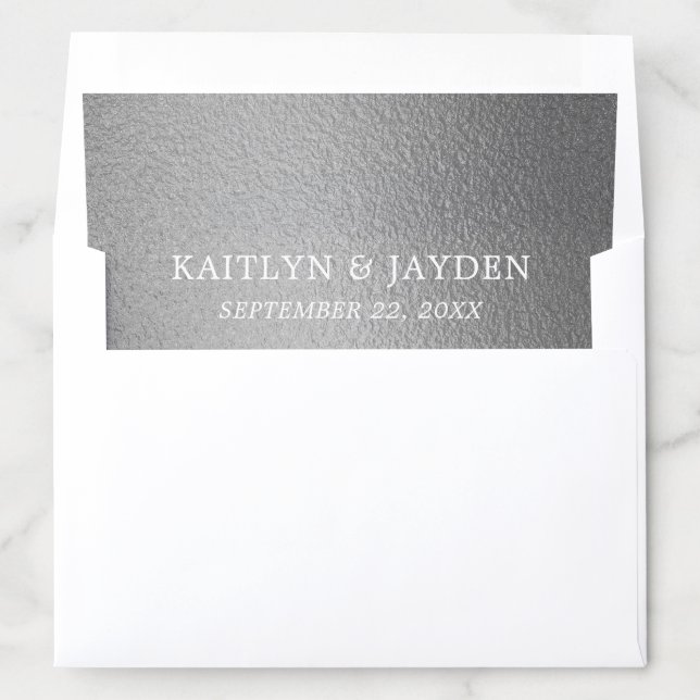 Chic Silver Foil Wedding Envelope Liner (In Envelope)