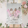 Chic Silver Glitter Quinceanera Photo Welcome Sign
