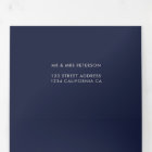 Chic silver glitter typography navy blue wedding