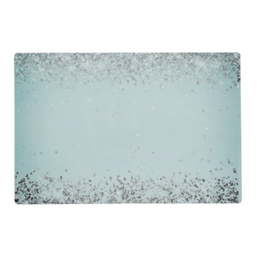 Chic Silver Glittery Elegant Placemat