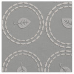 Chic Silver Gray Leaf Pattern Fabric