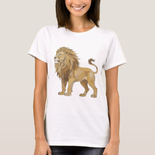 Chic Silver LION Statement Design T-Shirt