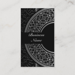 Chic Silver Medallion Business Card 4