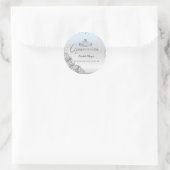 Chic Silver Tiara,Diamonds Quinceañera  Classic Round Sticker (Bag)
