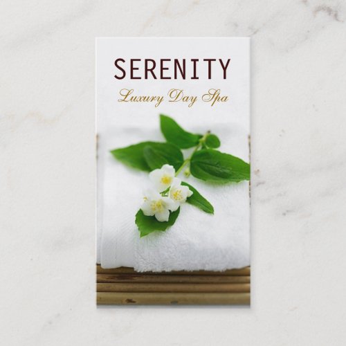 Chic Simple and Clean Spa Card Business Card Template