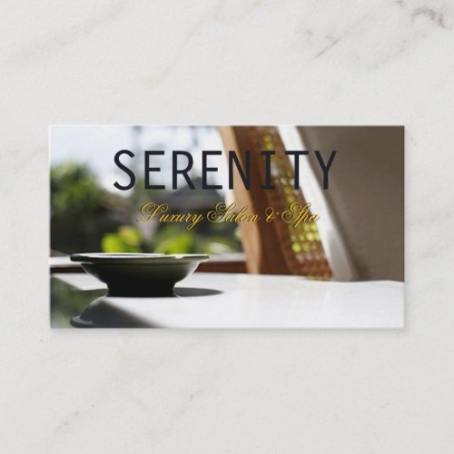 Chic Simple and Clean Spa Card Business Cards