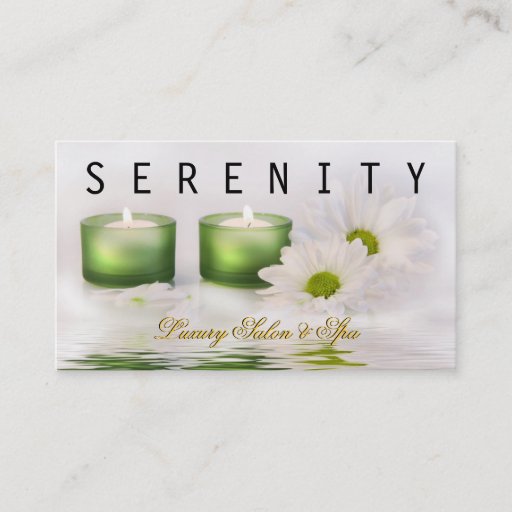 Customizable Chic Simple and Clean Spa Card Business Card