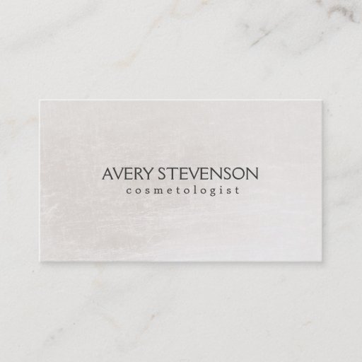 Customizable Chic Simple Blush Neutral Shimmer Look Cosmetology Business Card Template