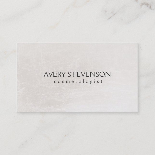 Chic Simple Blush Neutral Shimmer Look Cosmetology Business Card (Front)
