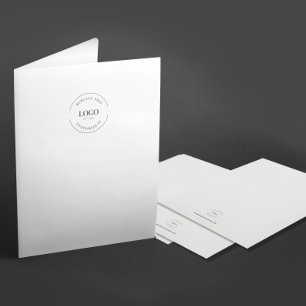 Chic Simple Custom Business Logo website goes here Pocket Folder