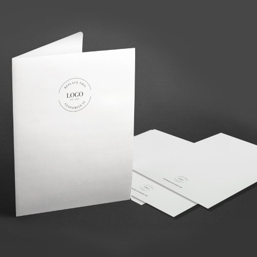 Chic Simple Custom Business Logo website goes here Pocket Folder