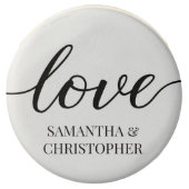 Chic simple elegant Love Script Wedding custom Chocolate Covered Oreo (Front)