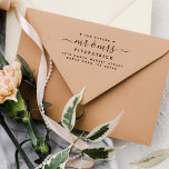 Chic Simple Future Mr Mrs Wedding Return Address Rubber Stamp<br><div class="desc">Create your own minimalist return address rubber stamp with our user-friendly template. Featuring two hearts, chic calligraphy font and simple sans-serif typography. Simply replace with your family name, house number, street, city, state and ZIP code. Perfect to use with your mail with a touch of style! Choose from 5 different...</div>