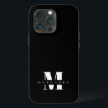 Chic Simple Minimalist Bold Letter Monogram Name iPhone 13 Pro Case<br><div class="desc">Chic Simple Minimalist Bold Letter Monogram Name iPhone 13 Pro Case</div>
