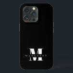 Chic Simple Minimalist Bold Letter Monogram Name iPhone 13 Pro Case<br><div class="desc">Chic Simple Minimalist Bold Letter Monogram Name iPhone 13 Pro Case</div>
