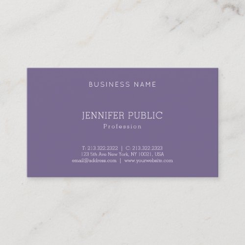 Chic Simple Modern Design Professional Template Business Card